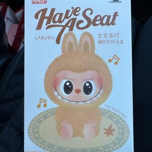 SEALED Pop Mart Labubu ‘Have A Seat’ Plush Toy